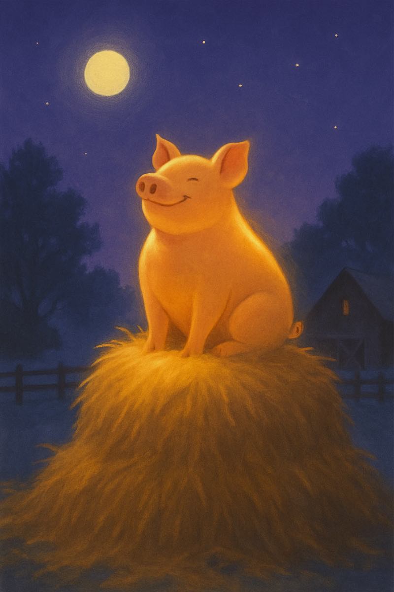 A painting of high on the hog, from its spell card.