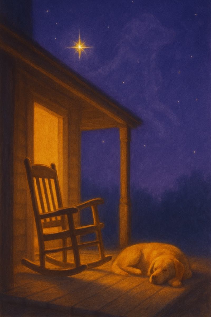 A painting of the dog days of summer, from its spell card.