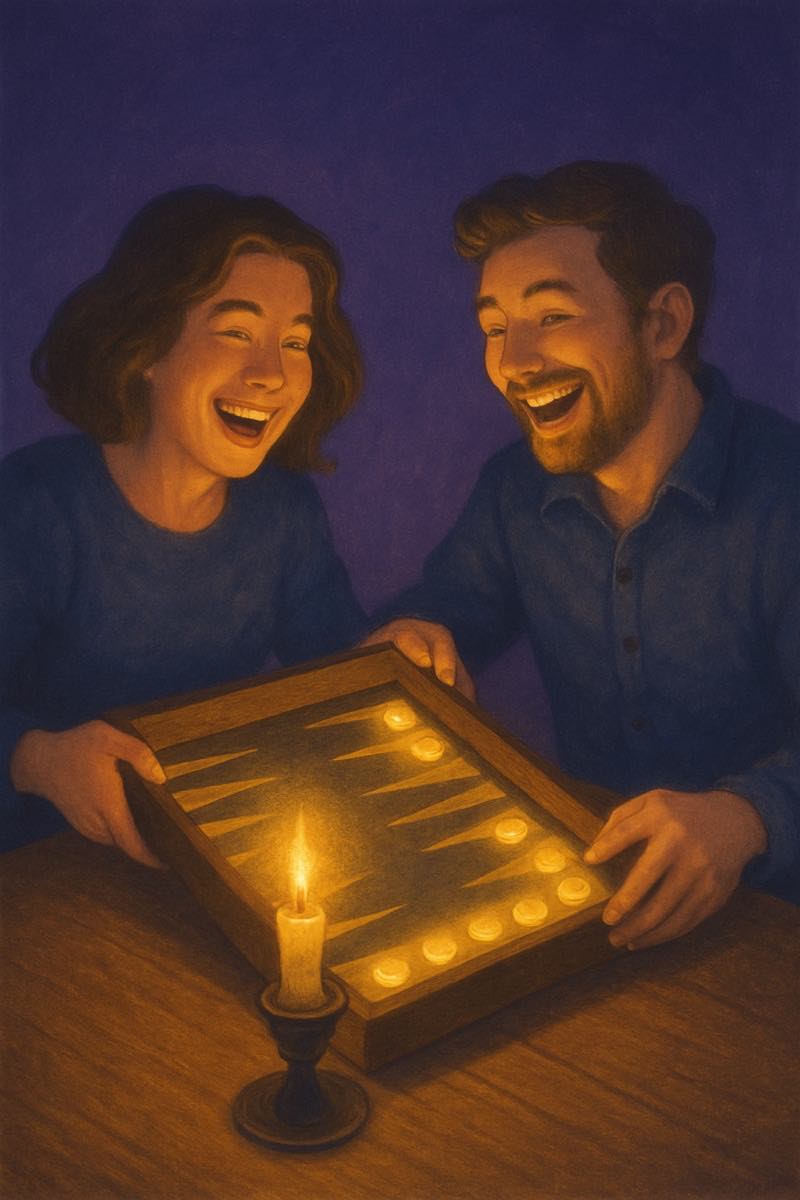 A painting of turn the tables, from its spell card.