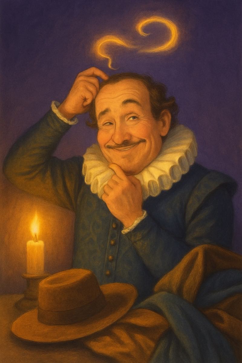 A painting of what the dickens, from its spell card.
